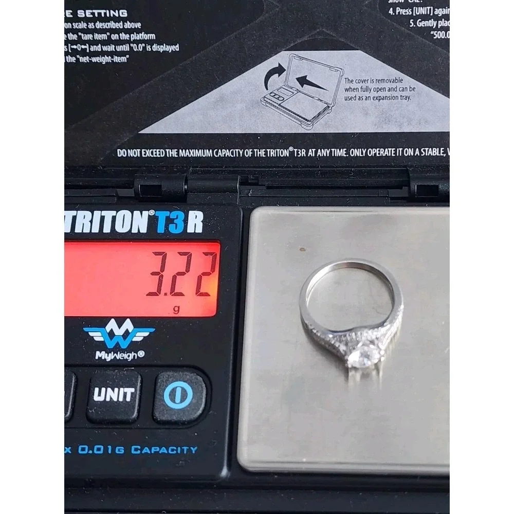 Vtg KIRAN JEWELS KRN Signed 925 Sterling Silver CZ Ring Size 8¼ FREE $HIPPING!!‎